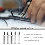 MECCANIXITY Pack of 10 900M Solder Tips Internally Heated Soldering Tips with Cleaning Sponge Pad Replacement Welding Accessories Kit for Electrical Solder Station Tip (900M-T-SK) - style: 900M-T-SK
