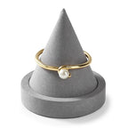 Solid Wood Bracelet Bangle Holder Microfiber Watch Jewelry Display Stand for Vendors Exhibit/Trade Shows/Retail Stores (Gray) - color: Grey