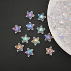 INSPIRELLE 50 Pieces Acrylic Large Star Beads 20mm Crystal AB Beads for Jewelry Craft Making - color: 50x Large Crystal AB Stars