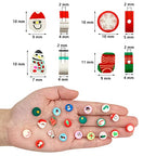 100 Pcs Christmas Polymer Clay Beads Cartoon Heishi Spacer Beads Supplies for DIY Bracelet Earring Necklace Jewelry Making - color: Christmas