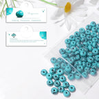 Raicegs 100pcs 5×8mm Rondelle Turquoise Beads Natural Gemstone Beads Abacus Disk Stone Loose Beads for Jewelry Making DIY Bracelets Necklace - color: Turquoise, size: 5×8mm Rondelle