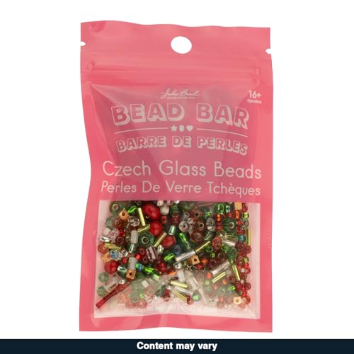 50g John Bead Bead Bar Christmas Holiday Mix Czech Glass Seed Beads for DIY Crafts Jewelry Friendship Bracelet Necklace Earrings Phonecharm Making - color: Christmas Mix