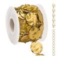 UMAOKANG 2 Meters Gold Oval Chain for Jewelry Making Stainless Steel Link Chains on Spool with Jump Rings Lobster Clasps - color: Gold Middle Oval