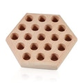 Wooden Pliers Organizer - Hexagon Pliers Rack with 19 Holes - Beech Wood - Brown - 5 x 5 x 0.88 inches - Indoor Use - Tabletop Mounting - No Assembly Required - style: Hexagon