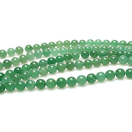 MJDCB Natural Stone Beads Green Aventurine Round Loose Beads for Jewelry Making DIY Bracelet Necklace (4mm) - color: Aventurine, size: 4mm