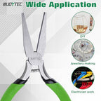Flat Nose Pliers 5 Inches Mini Duck Bill Pliers Chain Nose Pliers Smooth Jaw Pliers Flat Nose Jewelry Pliers Precision Jewelry Making Hand Tools for Jewelry Making Wire Bending - style: Flat Nose Pliers