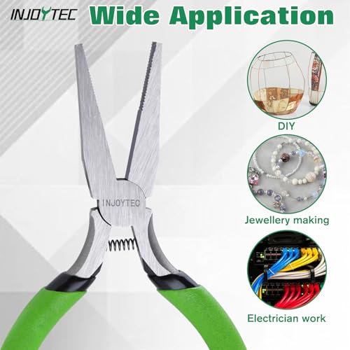 Flat Nose Pliers 5 Inches Mini Duck Bill Pliers Chain Nose Pliers Smooth Jaw Pliers Flat Nose Jewelry Pliers Precision Jewelry Making Hand Tools for Jewelry Making Wire Bending - style: Flat Nose Pliers