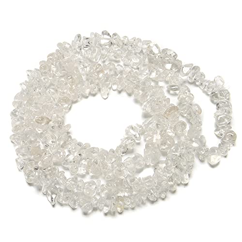 3-5mm Natural Clear Quartz Crystal Gemstone Chips Loose Beads Semi Precious for Jewelry Making DIY Handmade Craft Supplies 1 Strand per Bag Approxi 32" - color: Clear Quartz Crysta