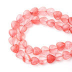 10mm Natural Watermelon Red Stone Beads Heart Shape DIY Loose Gemstone Energy Healing Crystal Charms for Jewelry Making Handmade - color: Watermelon Red