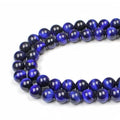 MJDCB Stone Beads 8mm 43pcs Round Sapphire Blue Tiger's Eye Loose Gemstone Bead Charms for Jewelry Making Bracelet Necklace Earring Pendant - color: Sapphire Blue Tiger's Eye, size: 8mm