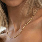 Gold Layered Necklaces for Women, 14K Gold Plated Dainty Gold Chain Choker Necklace Stack, Herringbone Gold Necklaces Set - color: gold-3-Flower