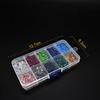 Briolette Crystal Glass 300pcs 8mm Beads Finding Spacer Beads Faceted with Container Box Beads for Making Jewelry 10 Colors (8mm) - size: 8mm