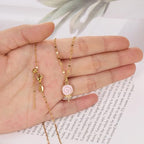 Crisjanggo 10 Pcs Gold Plated Necklace Bulk 20 Inch Adjustable Stainless Steel Lip Chain for Jewelry Making with Adjust Clasp for Women - color: Gold Lip