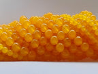 Stone Beads 6mm 140pcs Yellow Chalcedony Beads Round Loose Gemstones Beads for Bracelet Necklace Jewelry Making (6mm, 60632 Yellow Chalcedony) - color: Yellow Chalcedony Beads, size: 6mm