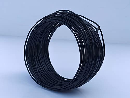 15 Gauge Anodized Aluminum Wire 49 Feet for Jewelry Making Craft DIY（1.5mm,Black,41510） - color: Black, size: 15 Gauge