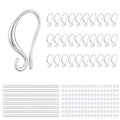 Earring Hooks, 230PCS Silver Earring Findings for Jewelry Making Hypoallergenic Ear Wires for DIY Bulk Pack - color: Silver-Thick Earring Hooks