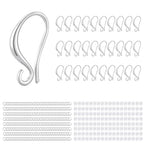Earring Hooks, 230PCS Silver Earring Findings for Jewelry Making Hypoallergenic Ear Wires for DIY Bulk Pack - color: Silver-Thick Earring Hooks