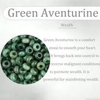 20Pcs Natural Green Aventurine Large Hole Beads, 8x14mm Rondelle Gemstone Spacer Beads 6mm Big Hole for Jewelry Making, Beading Bracelets, Macrame & Hair Braiding - color: Green Aventurine