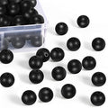 Ecally 300 Pieces Black Matte Onyx Beads Natural Black Agate Round Frosted Onyx Gemstone Loose Beads for Bracelet Necklace Jewelry DIY Making(10 mm) - size: 10mm