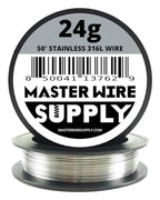 Stainless Steel 316L - 50' - 24 Gauge Wire - 50ft - 0.51mm - 0.020in - Master Wire Supply - Made in USA
