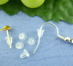 Earring Backings, Rubber Earring Backs for Stud Earrings for Women, Backs for Fish Hook Earrings (100 Pieces) - color: 100 backs