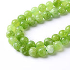 45pcs 8mm Natural Peridot Green Lace Jades Beads Round Loose Spacer Beads for Jewelry Making DIY Bracelets Crystal Energy Healing Power Stone 15 Inch (8mm, Green Peridot Jade) - color: Green Peridot Jade, size: 8mm