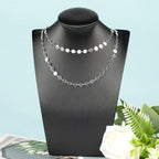 YOUBEIYEE 16.4 Feet Silver Sequin Chains for Jewelry Making Silver Plated Brass Jewelry Chain Roll with Jump Rings and Lobster Clasps - color: Sequin