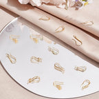 Beebeecraft 24Pcs 6 Style Cubic Zirconia Earring Hooks 18K Gold Plated Ear Wire Fish Hooks with Loop for DIY Earring Jewelry Making 15~18mm Long - color: 6 Style Earring Hooks
