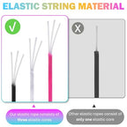 8pcs Elastic String Bracelet Making Kit, Stretchy Bracelet String (786 ft Total), 6 Rolls 1mm Stretch Cord with Scissors & 0.6mm Needle Threader for Beading and Jewelry Making.