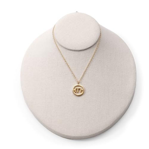 Oirlv Necklace Holder Bust Velvet Jewelry Display Necklace Display for Vendors Display Pendant Display Stand White - color: White Linen