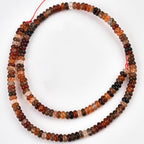 160pcs 4x2mm Natural Banded Brown Agate Disk Rondelle Spacer Stone Semi Precious Gemstone Loose Beads for Jewelry Making 15 Inch - color: Banded Brown Agate