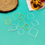 216pcs Beading Hoop Earrings 3 Shapes Earring Hoops Hypoallergenic Earring Finding Square Teardrop Round Earrings Beading Hoop Bulk for DIY Earring Making Supplies(Gold&Silver) - color: 216PCS;Teardrop,Square,Round;Gold,Silver