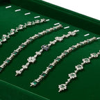 16 Slots Velvet Necklace Bracelet Tray Jewelry Trays Jewelry Drawer Organizer for Necklace, Bracelets, Watch Storage Display (Green) - size: 16 Slot
