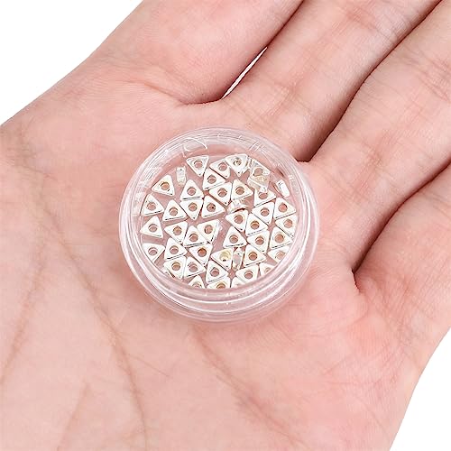 BEADIA Silver Plated Triangle Spacer Beads 3.5x1.5mm 50pcs for Jewelry Making Findings Non Tarnish - color: Silver, size: 3.5x1.5mm Triangle