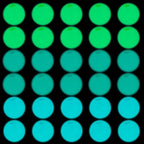 30PCS Quartz Ball, 6 mm Glow Quartz Beads, Clear Glass Beads, Round Bottom Ball Beads Decorative Accessories for Jewelry Making, Crafts (Luminous Blue-Green, Blue, Green)