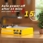 Hot Wire Foam Cutter, Foam Cutting Worktable with Elevated Extension Rail, Auto Shut-Off Function Hot Wire Cutting Tool for EVA, Sponge, KT board, Insulation panels, Polystyrene Foam - color: Yellow & Black Time
