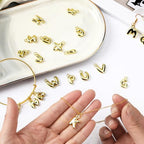 SANNIX 26Pcs Letter Charms, Initial Letter Charm for Jewelry Making, Gold A-Z Alphabet Letter Charm Pendants for Bracelet Necklace Earrings Crafts Making - style: 3D Letter