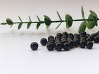 Glass Beads 6mm 140pcs Round Smooth Loose Beads for Bracelet Necklace Jewelry Making Craft DIY（6mm, 50607 Black） - color: Black, size: 6mm