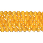 MJDCB 30pcs Golden Yellow Cat Eye Stone Beads 12mm Round Crystal Loose Bead for Jewelry Making DIY Bracelets Necklace - color: Golden Yellow, size: 12mm(30pcs)