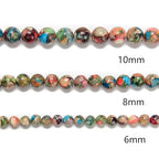 122Pcs(2 Strand/Set) 6mm Green Red Imperial Jasper Smooth Round Beads Natural Stone Beads AAA Grade Premium Round Gemstone Genuine Real Stone Loose for DIY Bracelet Jewelry String Making - color: Green Red Imperial Jasper, size: 6mm