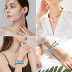 1000pcs Glass Beads for Jewelry Making Colorful Rainbow Craft Crystal Beads with Loose Beads Sparkly Beads for DIY Necklace Bracelet Earring(Blue) - color: Blue