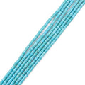160pcs 4x2mm Blue Turquoise Heishi Disc Rondelle Spacer Natural Stone Semi Precious Gemstone Loose Beads for Jewelry Making 15 Inch - color: Blue Turquoise, size: 4x2mm
