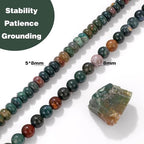 Raicegs 100pcs 5×8mm Rondelle India Agate Beads Natural Gemstone Beads Abacus Disk Stone Loose Beads for Jewelry Making DIY Bracelets Necklace - color: India Agate, size: 5×8mm Rondelle