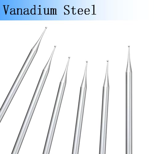 6 Pcs 1mm Round Cup Burr - 3/32'' Shank Wire Rounder Bits Jewelry Burs for Lapidary Making - color: 6 Pcs 1mm Round Cup Burs