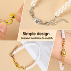 Magnetic Necklace Clasps and Closures-Magnetic Necklace Clasp Set, Double Locking Design, Gold and Silver (4pcs Gold Silver) - color: 4pcs gold silver