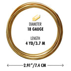 The Beadsmith Square Craft Wire - Medium Temper Beading Wire, Gold Color, 18 Gauge, 4 Yards - color: Gold, size: 18 Gauge, 4 Yard Coil