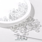100PCS 8mm Natural Clear Quartz Beads Gemstone Round Loose Beads for Jewelry Making Chakra Crystal Stone Beads for Bracelets Necklace Earrings Making Supplies (100pcs/Strand)