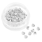 BEADIA Silver Plated Twisted Spacer Beads 3x3mm 50pcs for Jewelry Making Findings Non Tarnish - color: Silver, size: 3x3mm Twisted
