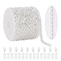 KYUNHOO 16.4 Feet Silver Jewelry Making Chains Bulk on Spool Oval Cable Chain Links for Women Men DIY Crafts with Jump Rings Lobster Clasps Supplies - color: Cable Silver
