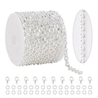 KYUNHOO 16.4 Feet Silver Jewelry Making Chains Bulk on Spool Oval Cable Chain Links for Women Men DIY Crafts with Jump Rings Lobster Clasps Supplies - color: Cable Silver